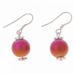 EH1370 - Pink-Gold Spheres Earrings