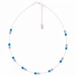 N1404 - Frosted Candy Spaced Necklace 