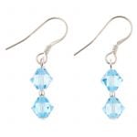 EE076 - Light Blue Swarovski Crystal Earrings