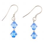 EE077 - Mid Blue Swarovski Crystal Earrings
