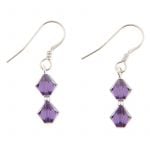 EE089 - Purple Swarovski Crystal Earrings