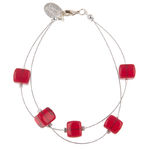 Ruby Jelly Cubes Bracelet