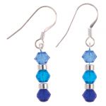 EH1272b Blue Mini Rainbow Earrings