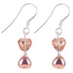 EH1279 Copper Kissing Hearts Earrings