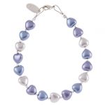 B1271 Lilac Satin Heart Bracelet