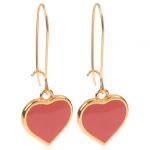 EH1296 Coral Golden Love Earrings