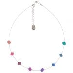 N1289 Pastel Cubic Spaced Necklace