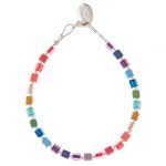 Rainbow Shimmer Cubes Bracelet