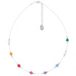 N1355 - Rainbow Love Spaced Necklace