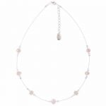 N1362 - Soft White Pearl and Crystal Necklace