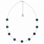 N1371 - Green-Purple Spheres Necklace