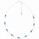 N1404 - Frosted Candy Spaced Necklace 