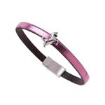 BL039 - Metallic Rose Leather Unicorn Charm Bracelet 
