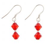 EE082 - Red Swarovski Crystal Earrings