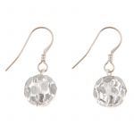 EE098 - Silver Faceted Sphere Earrings