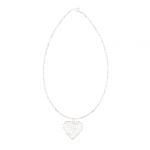 N608 Silver Strand Heart Necklace