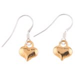 EH1297a Gold Heart Earrings