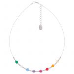 N1354 - Rainbow Love Links Necklace
