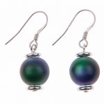 EH1371 - Green-Purple Spheres Earrings