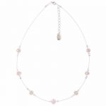 N1362 - Soft White Pearl and Crystal Necklace