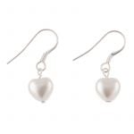 EE056 - Ice Grey Heart Earrings